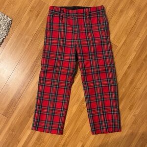 Janie and Jack Black and Red Plaid Pants